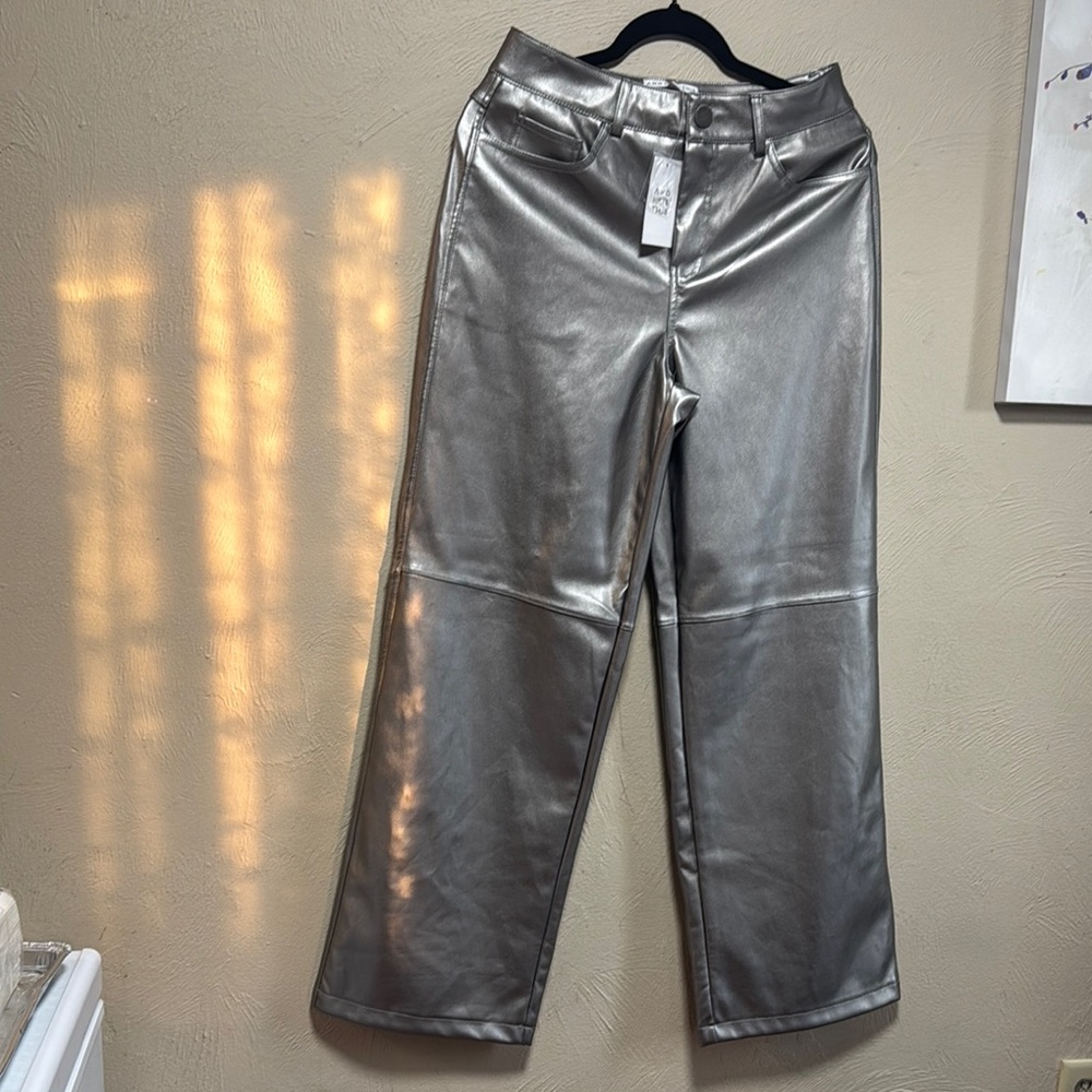 Silver Metallic Pants